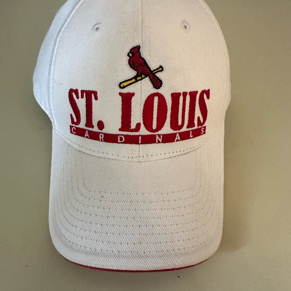 Genuine Merchandise White Baseball Cap with Red Cardinals Logo